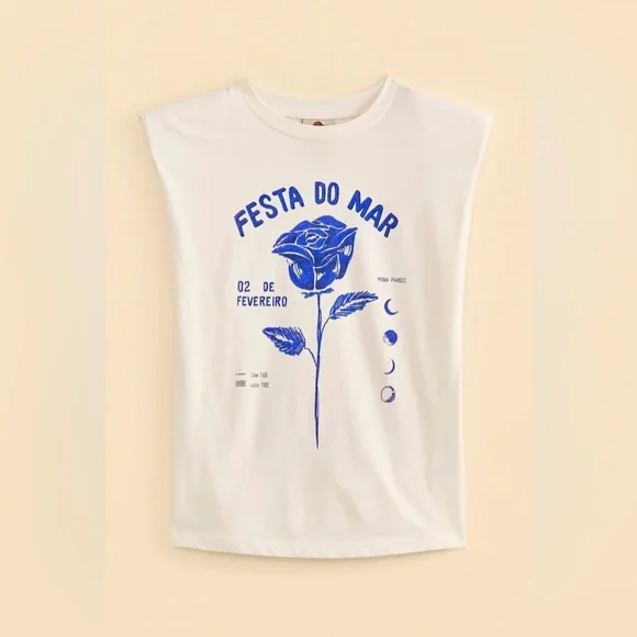 Farm Rio Festa Do Mar Organic Cotton T-Shirt - Picture 3 of 11